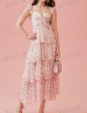 Rochie maxi Shein, mix culori