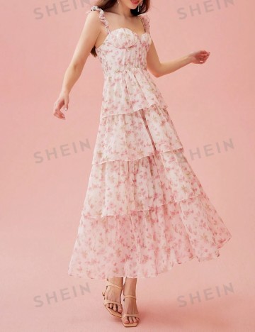 Rochie maxi Shein, mix culori