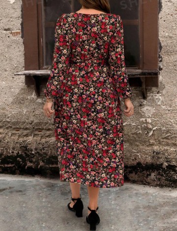 Rochie maxi Shein Curve+, mix culori