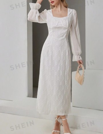 Rochie midi Shein, alb