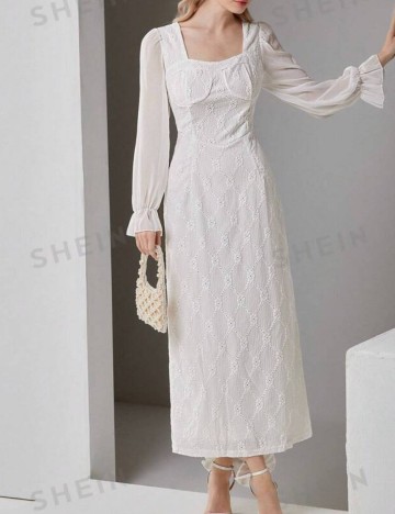 Rochie midi Shein, alb