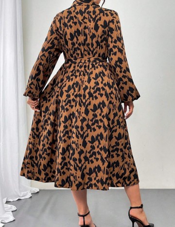 Rochie midi Shein Curve+, mix culori