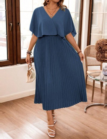Rochie midi Shein Curve+, albastru