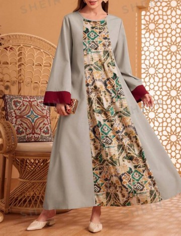 Rochie maxi Shein, mix culori