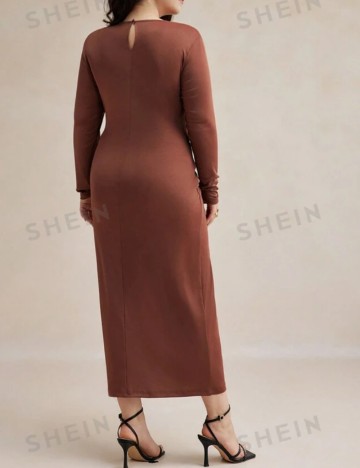 Rochie maxi Shein Curve+, maro