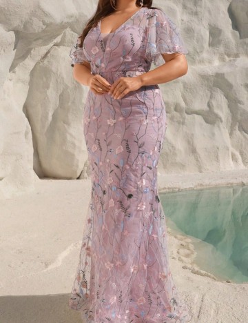 Rochie de ocazie Shein Curve+, mix culori