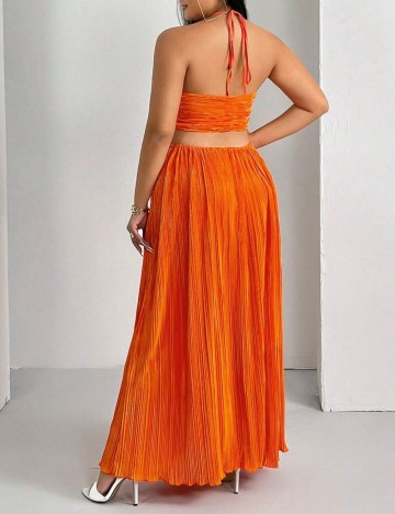 Rochie maxi Shein Curve+, portocaliu