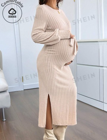 Rochie maxi Shein, crem