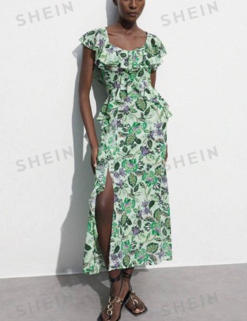 Rochie midi Shein, mix culori