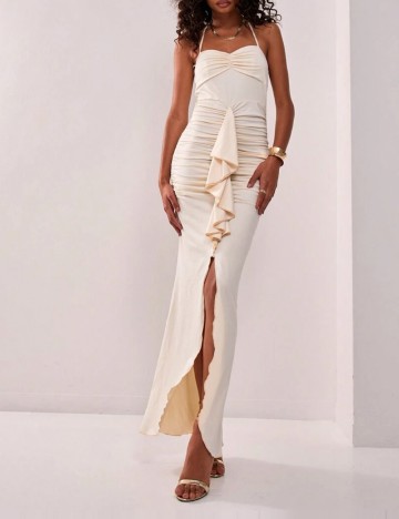 Rochie maxi Shein, crem