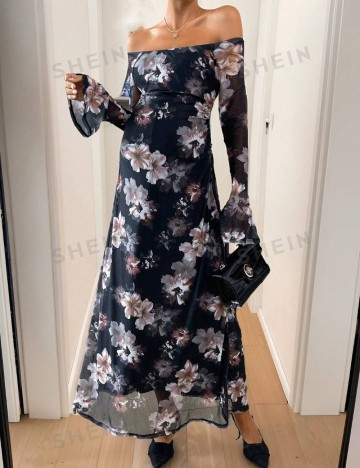 Rochie maxi Shein, mix culori