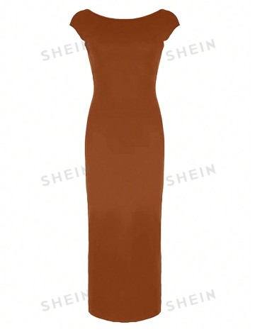 Rochie maxi Shein, cărămiziu