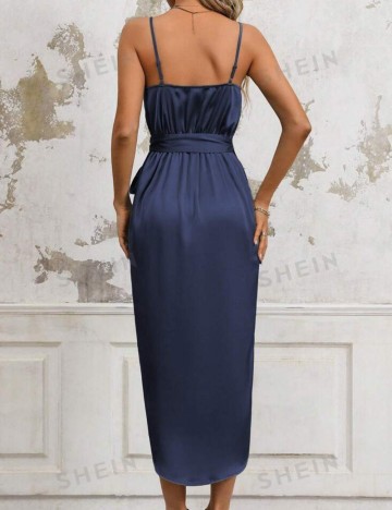 Rochie midi Shein Curve+, bleumarin