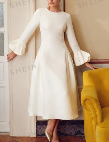 Rochie midi Shein, crem