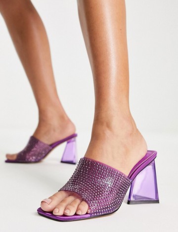 Sandale Cu Toc Topshop, mov