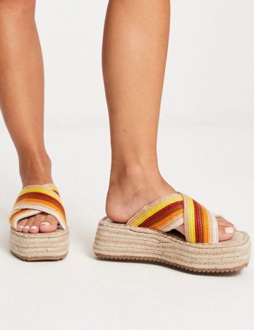 Saboți cu platformă ASOS, mix culori