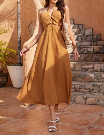 Rochie midi Shein, cărămiziu