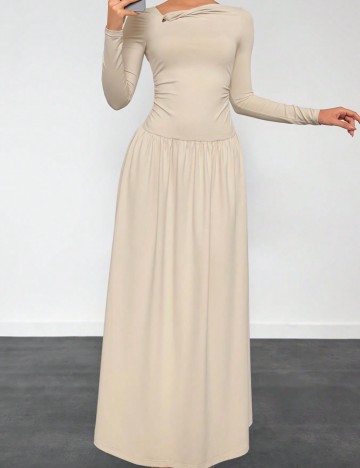 Rochie maxi Shein, crem