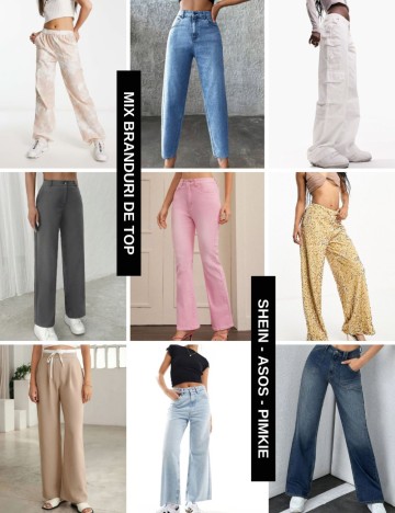 Lot 100 pantaloni lungi Mix Branduri, mix culori