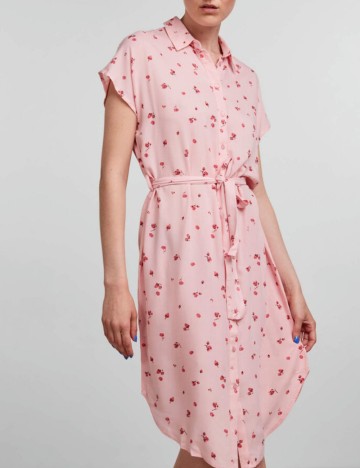 Rochie midi Pieces, roz