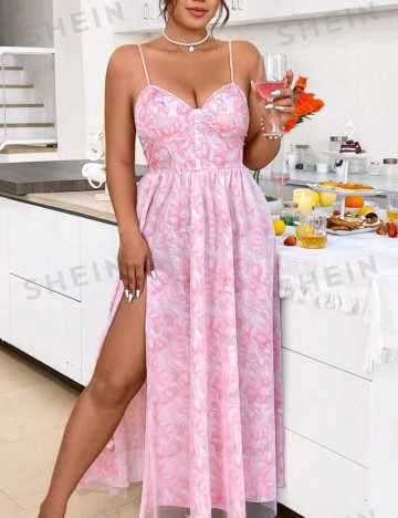 Rochie maxi Shein Curve+, mix culori