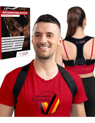 Corector de postură Vigo Sports, negru