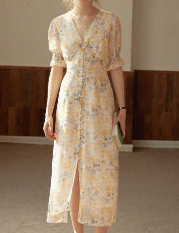 Rochie maxi Shein, mix culori