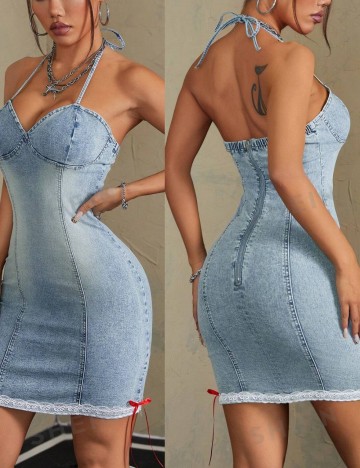Rochie de blugi Shein, albastru