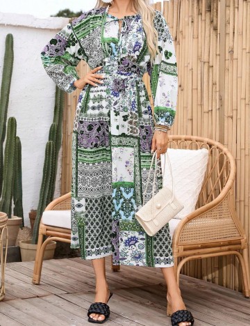 Rochie midi Shein, mix culori