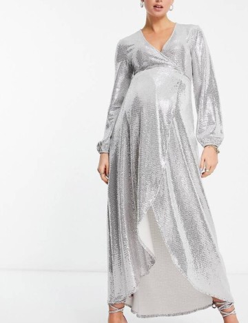 Rochie de ocazie Flounce, argintiu