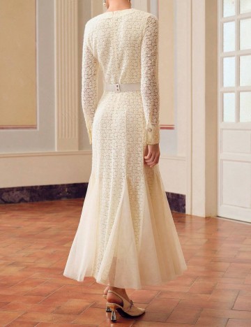 Rochie maxi MOTF by Shein, crem