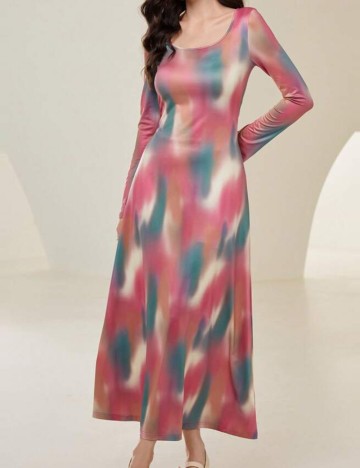 Rochie maxi Shein, mix culori