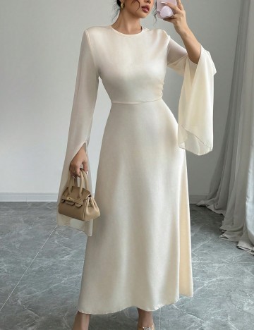 Rochie maxi Shein, crem
