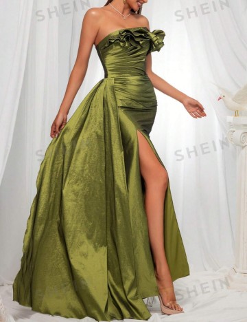 Rochie de ocazie Shein, kaki