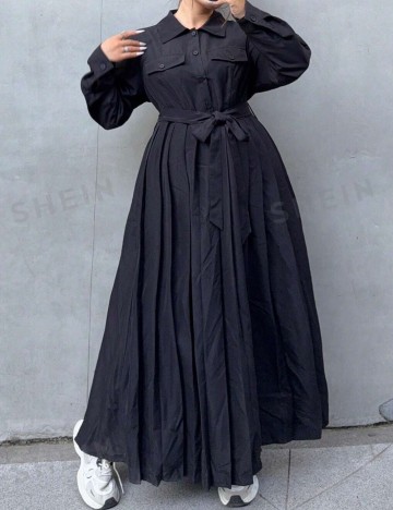 Rochie maxi Shein Curve+, negru