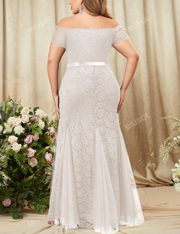 Rochie de ocazie Shein Curve+, alb