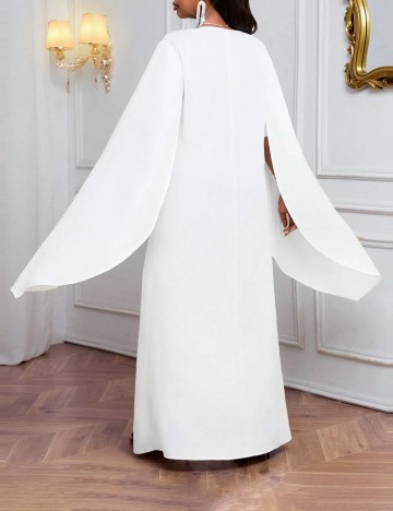 Rochie maxi Shein Curve+, alb