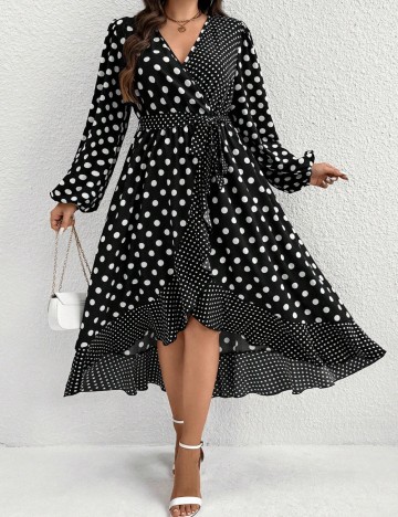 Rochie maxi Shein Curve+, negru