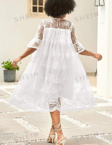 Rochie midi Shein, alb