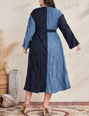 Rochie midi Shein Curve+, mix culori