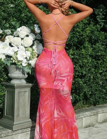 Rochie midi Shein, roz