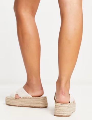 Sandale cu platformă ASOS, bej