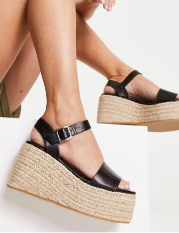Sandale cu platformă Glamorous, negru