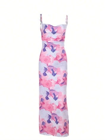 Rochie maxi Shein, mix culori