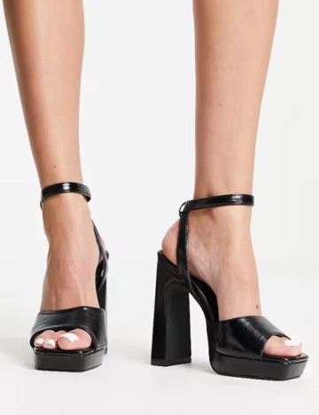 Sandale Cu Toc Pimkie, negru