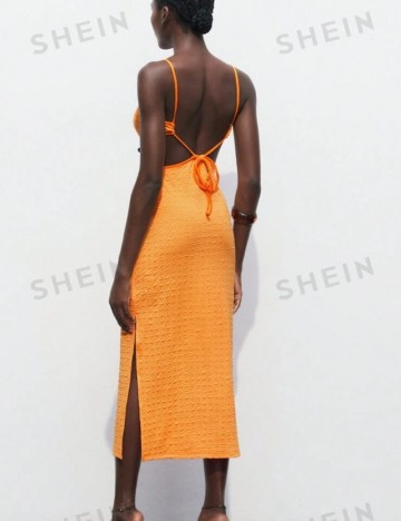 Rochie midi Shein, portocaliu