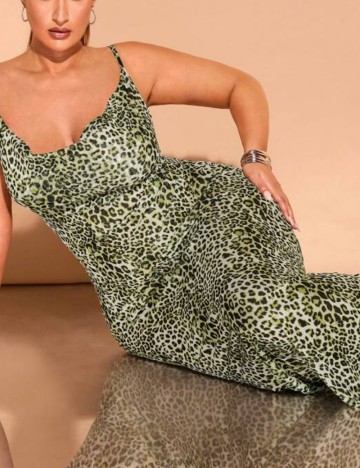 Rochie maxi Shein Curve+, mix culori