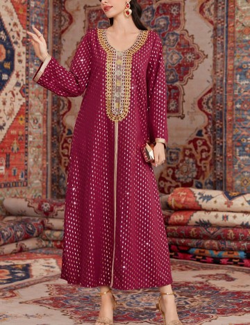 Rochie midi Shein, vișiniu