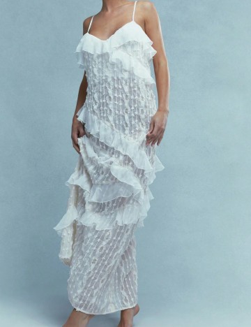 Rochie maxi Missguided by Shein, alb
