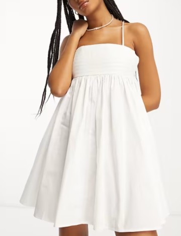 Rochie midi ASOS, alb